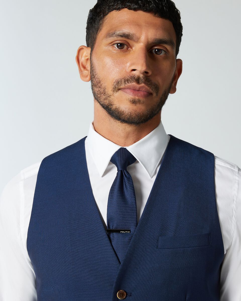 New Navy 5 Buttoned Tailored Vest